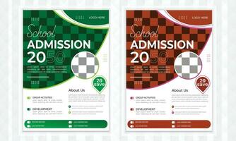 school admission flyer design flyer presentation vector