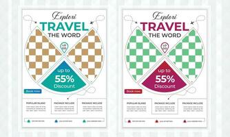 travel flyer design flyer presentation vector