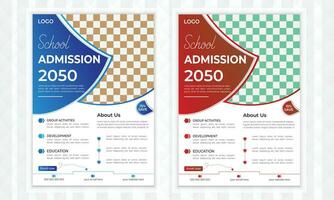 admission flyer design flyer presentation vector