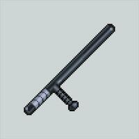 Pixel art illustration Police Baton. Pixelated Baton. Security Police Baton pixelated for the pixel art game and icon for website and video game. old school retro. vector