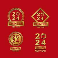 Chinese New Year icon logo with 4 amazing design choices vector