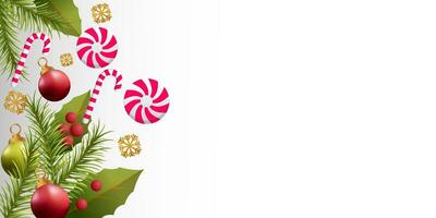 horizontal banner with copy space area for Christmas vector