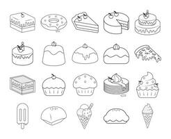 Cake Outline Illustration vector