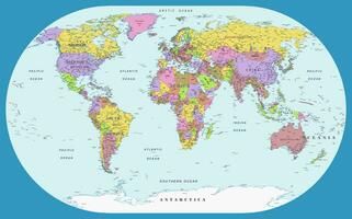 político mundo mapa contiene información con licencia debajo el abierto gobierno licencia Canadá winkel ii mapa proyección vector