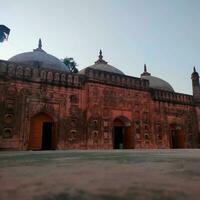 Historical place of Bangladesh. Mosque of Muslim. Beautiful ancient architecture. Outer side. Holy place. Place of prayer photo