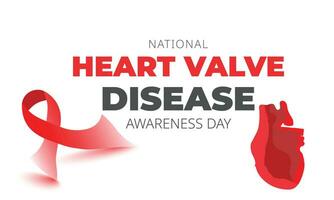 National Heart Valve disease awareness day. background, banner, card, poster, template. Vector illustration.