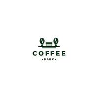 Coffee park logo design simple concept vector