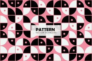 Mid century cute style shape abstract seamless repeat pattern vector