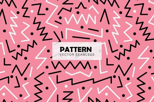 zig zag línea formas con puntos sin costura repetir modelo vector