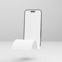 Long scroll smartphone screen, use for design presentation mockup photo