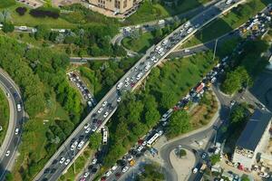 Turkey istanbul 12 january 2023, traffic in a high away in istanbul photo