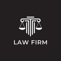 Law firm logo vector Illustration, Justice Logo vector