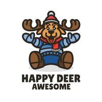 Happy Deer Logo vector