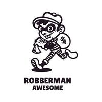 Illustration vector graphic of Robberman, good for logo design