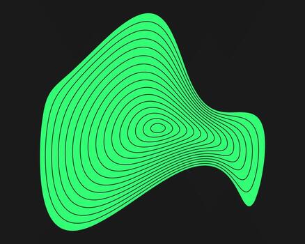 Cyber geometry y2k element. Cyberpunk shape. Isolated style on black background. Vector trendy illustration.