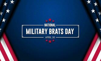 National Military Brats Day Background Vector Illustration