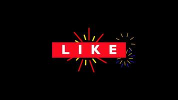Animation lower third subscribe, Reminder and Like Button share with alpha channel, video footage motion graphic