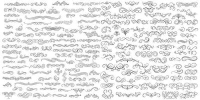 Vector graphic elements for design vector elements. Swirl elements decorative illustration. Classic calligraphy swirls, greeting cards, wedding invitations, royal certificates and graphic design.