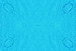 Blue water with ripples on the surface. Defocus blurred transparent white-black colored clear calm water surface texture with splash and bubbles. Water waves with shining pattern texture background. photo