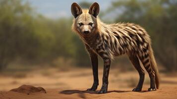 AI generated Aardwolf natura animal wallpaper background photo