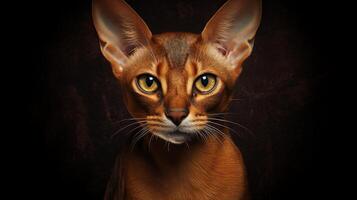 AI generated Abyssinian nature animal wallpaper background photo