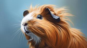 AI generated cute Abyssinian Guinea natura animal wallpaper background photo