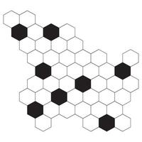 modern simple abstract seamlees black color hexagon honeycomb pattern art vector