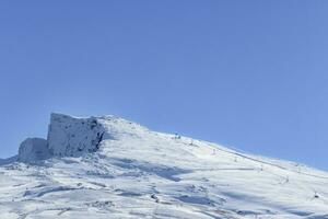 snowy mountain, veleta peak 3394 meters high, in the betic mountain range,sierra nevada,andalucia,granada,spain, photo