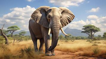 AI generated African Elephant photo