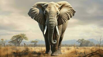 AI generated African Elephant photo