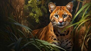 AI generated African Golden Cat photo