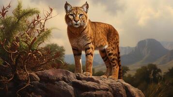 AI generated African Golden Cat photo