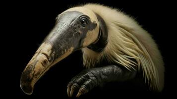 AI generated Anteater with long claws and long legs photo