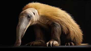 AI generated Anteater with long claws and long legs photo