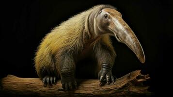 AI generated Anteater with long claws and long legs photo