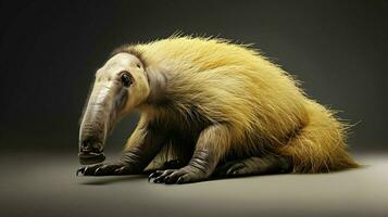 AI generated Anteater with long claws and long legs photo