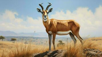 AI generated Antelope image of a gazelle in the wild photo