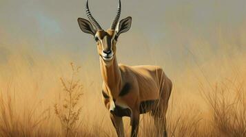AI generated Antelope image of a gazelle in the wild photo