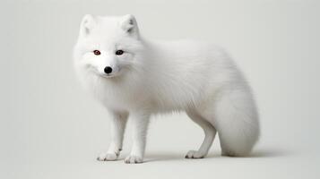 AI generated Arctic white fox hd wallpaper photo