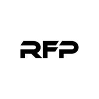 rfp letra logo diseño, inspiración para un único identidad. moderno elegancia y creativo diseño. filigrana tu éxito con el sorprendentes esta logo. vector