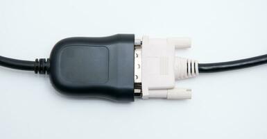 DVI to display port adapter and DVI cable photo