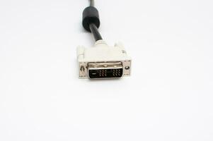 DVI cable on the white photo