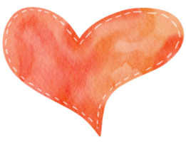 acuarela corazón. enamorado corazón mano pintura estilo png