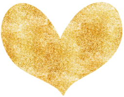 contento San Valentino giorno con oro luccichio cuore png