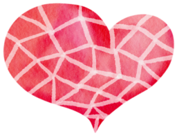 Watercolor Heart. Valentine Heart Hand Painting Style png