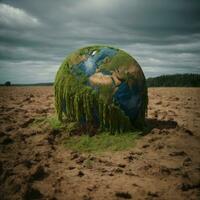 AI generated Earth in the Balance Confronting the Global Warming Challenge photo