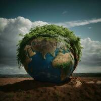 AI generated Earth in the Balance Confronting the Global Warming Challenge photo