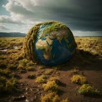 AI generated Earth in the Balance Confronting the Global Warming Challenge photo