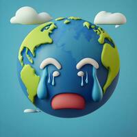 AI generated Climate Change Earth in Danger Earth Image photo