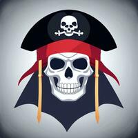 AI generated Pirate Icon Avatar Gamer Clip Art Sticker Decoration Simple Background photo